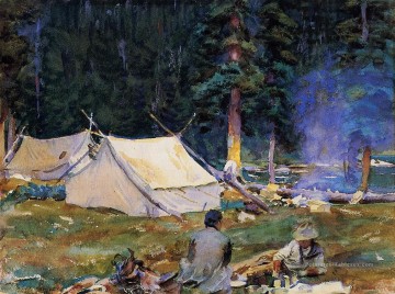 Camping au lac OHara John Singer Sargent Peinture à l'huile
